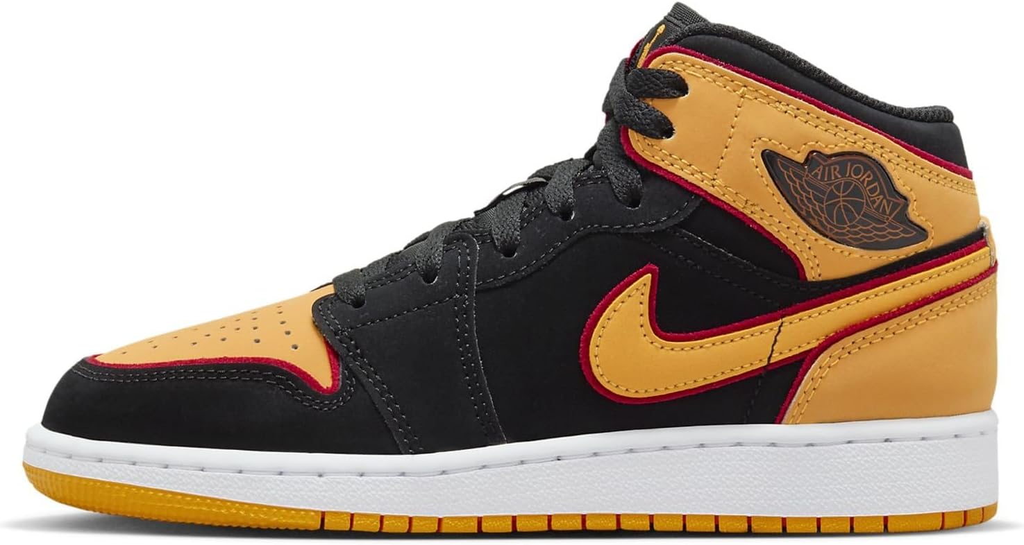 

Детские кроссовки Jordan Air 1 Mid SE V2 (для подростков), белый/черный/красный/оранжевый