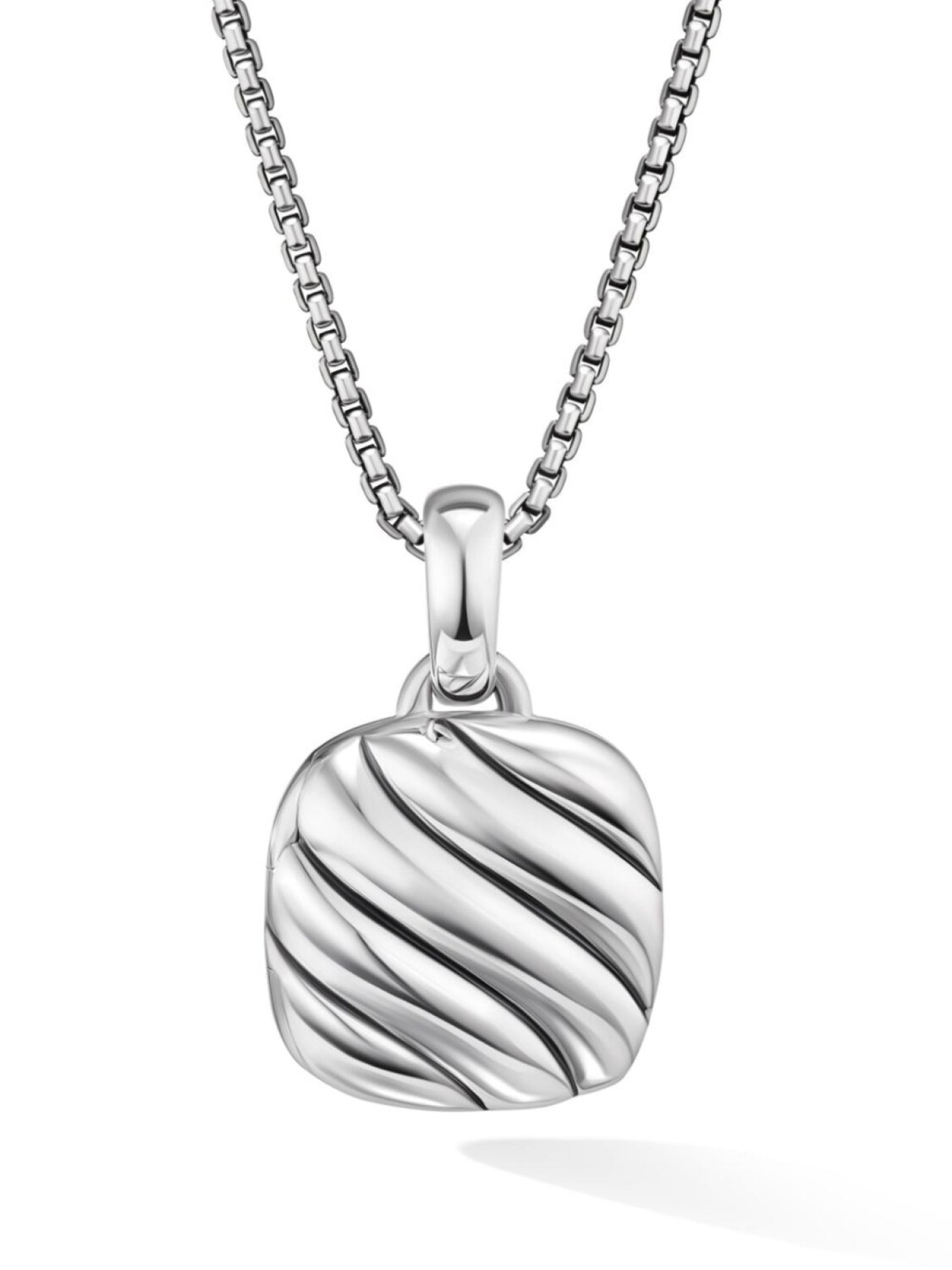 

Серебряная подвеска Sculpted Cable David Yurman, серебряный