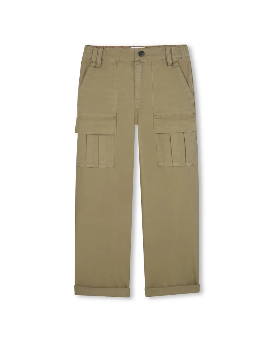 

Детские брюки зеленого цвета из хлопка Timberland