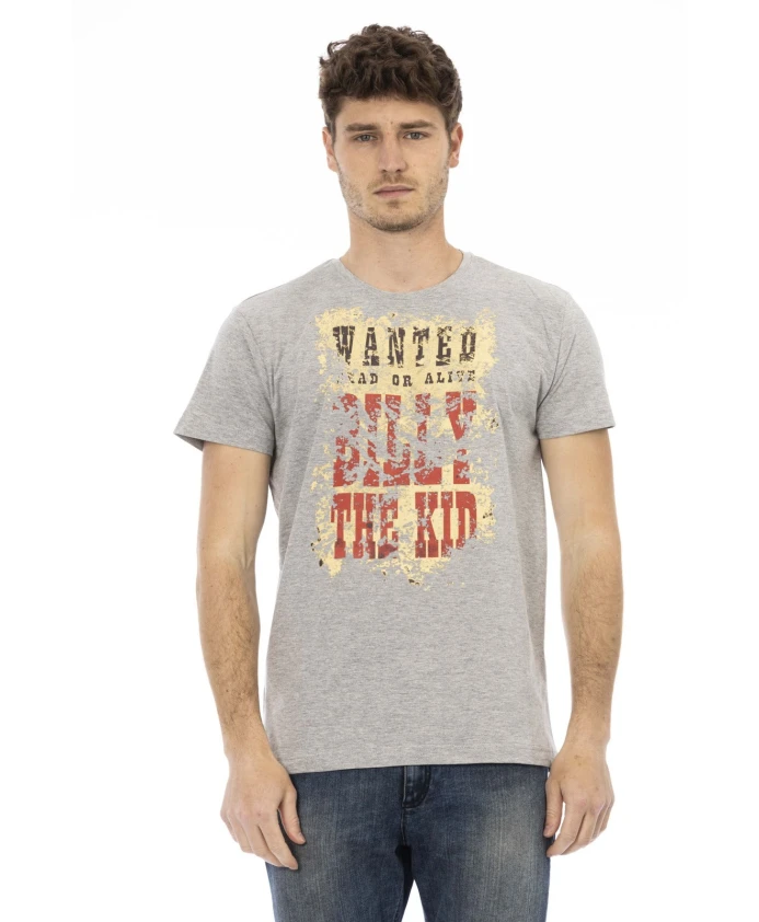 

Повседневная футболка с круглым вырезом и короткими рукавами Trussardi, серый