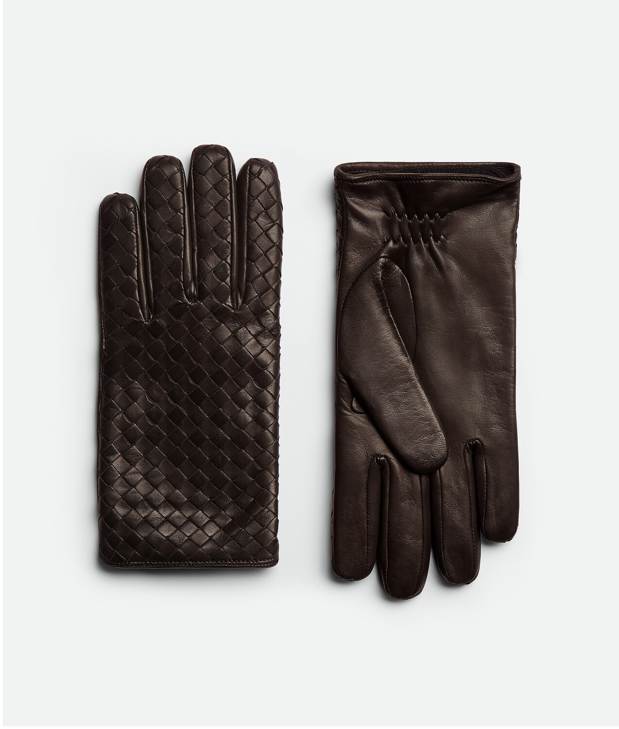 

Перчатки из кожи Intrecciato Bottega Veneta, карамельный