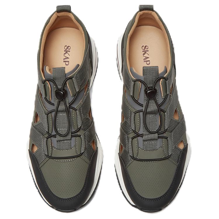 SKAP Мужские повседневные кеды низкие армейский зеленый черный, цвет Army Green/Black — фото 3