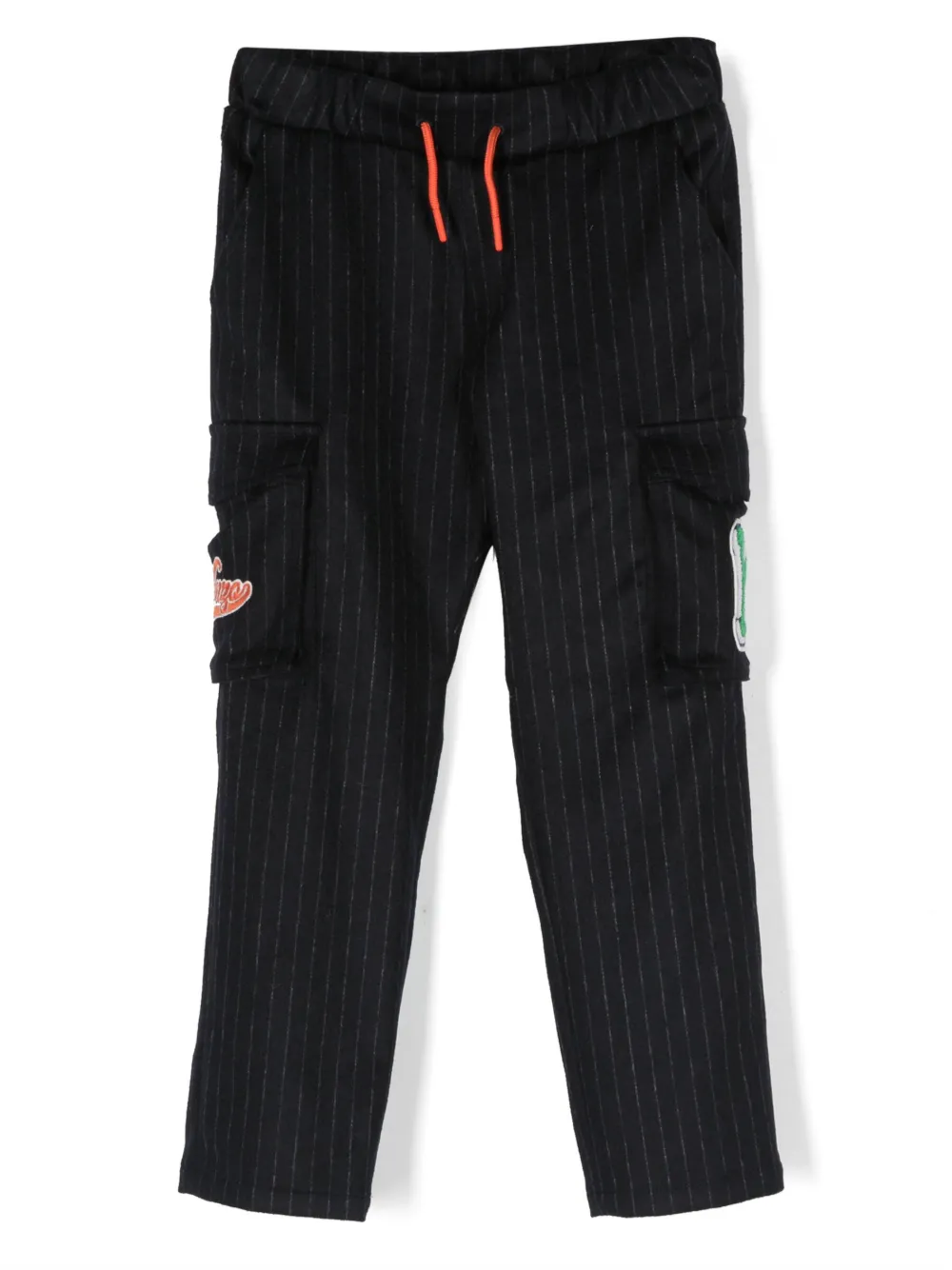 

Полосатые брюки с нашивкой-логотипом Kenzo Kids, синий