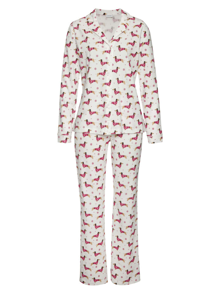 

Пижама LASCANA, цвет weiß gemustert