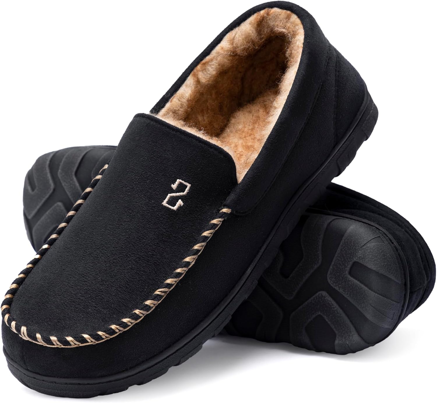 

Мужские мокасины Zizor с памятью формы, домашние туфли для дома и улицы, черный