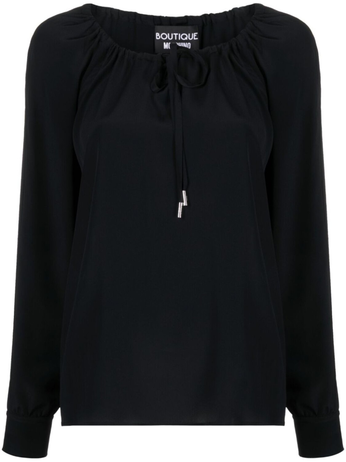 

Boutique Moschino блузка с длинными рукавами и кулиской, черный