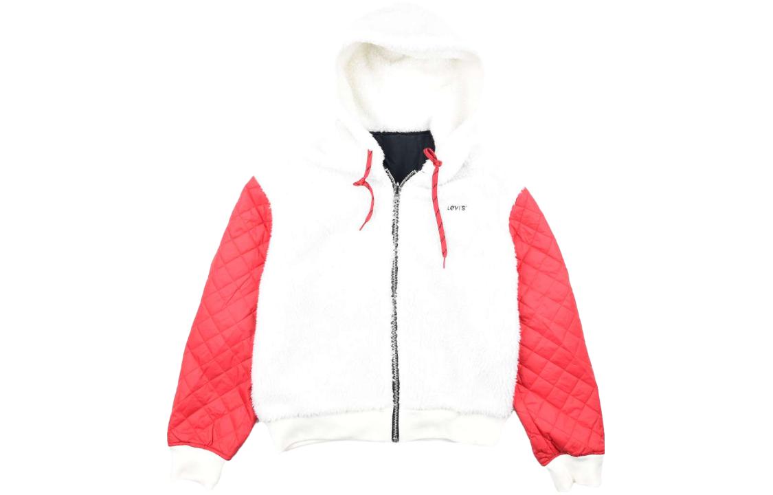 Levis Бархатная куртка женская черная красная, Black Red — фото 3