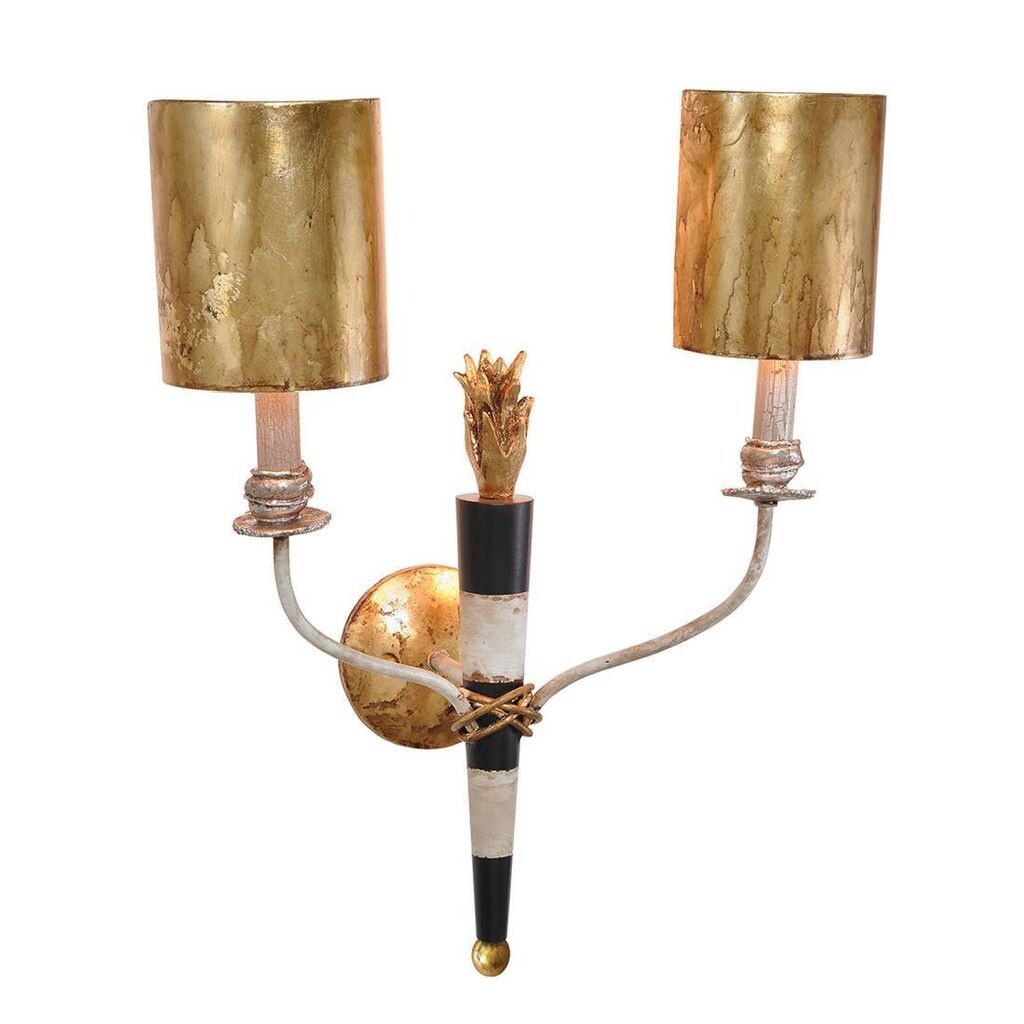 

Настенный светильник Flambeau, черный с золотом, 2 лампочки Elstead Lighting