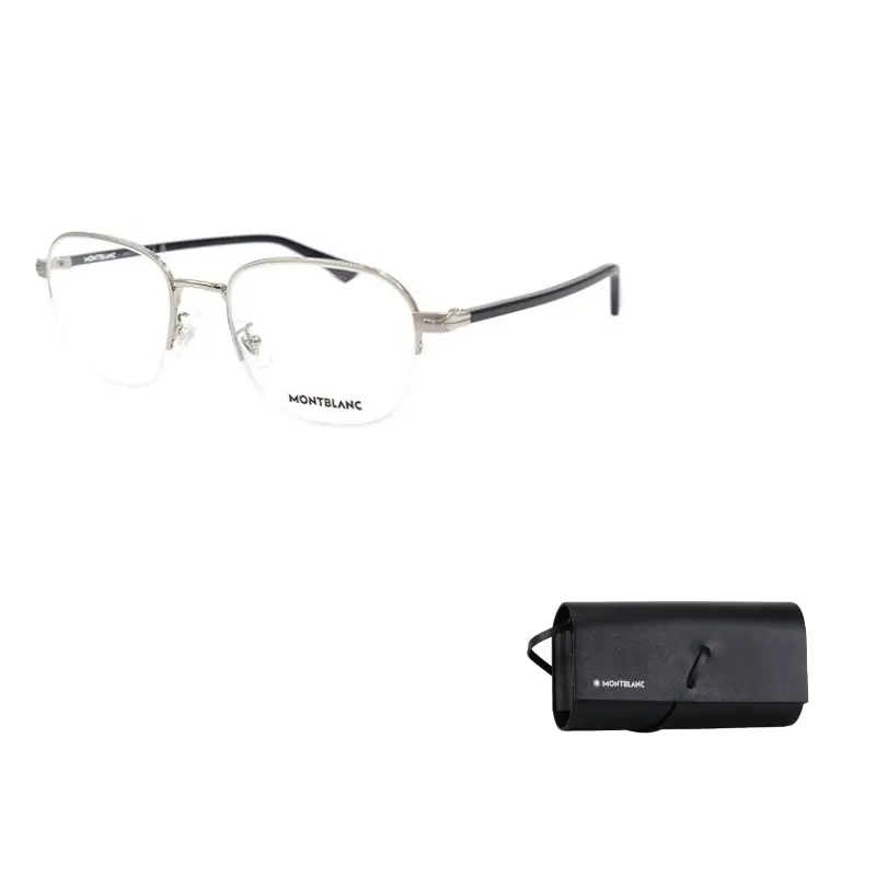 

MONTBLANC Спортивная овальная оправа для очков Alloy Oval, Silver