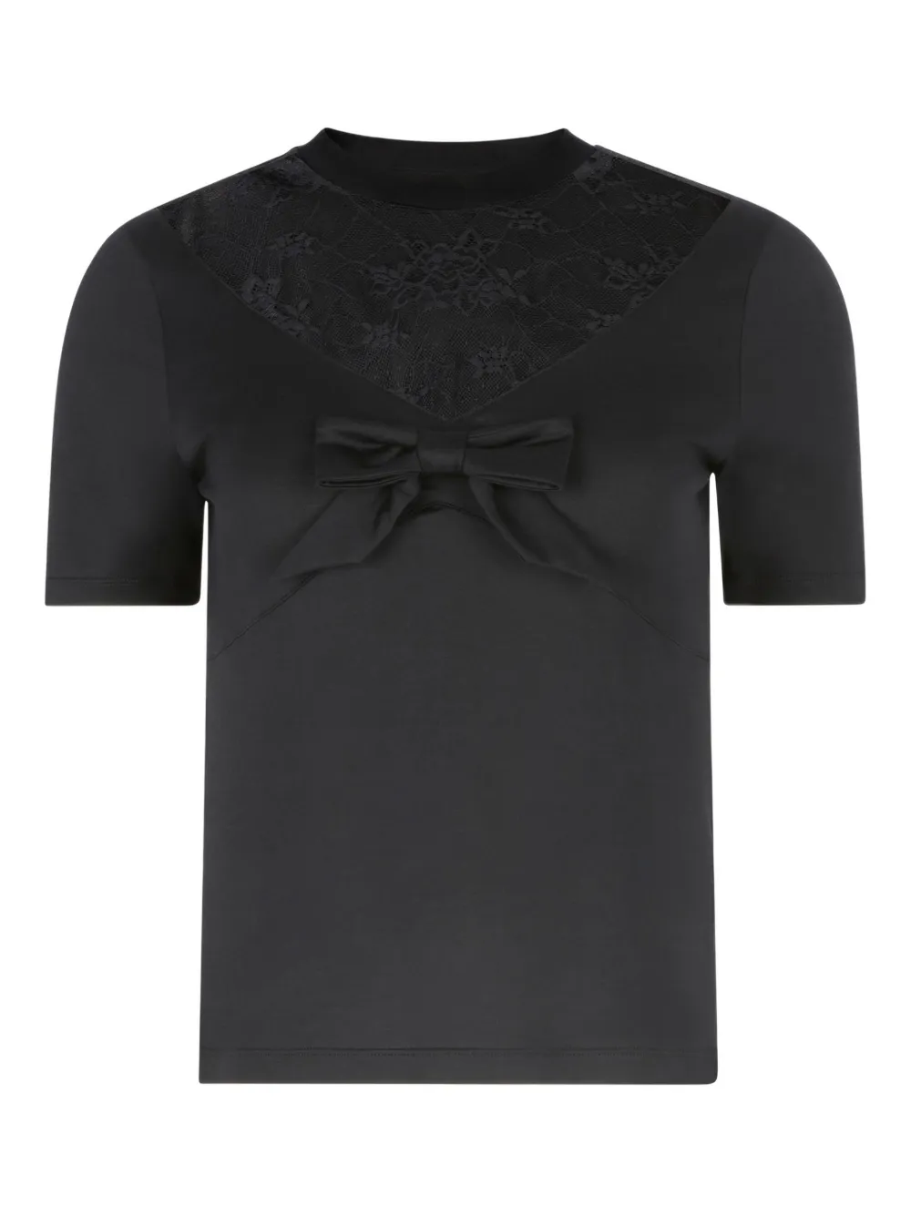 

Футболка с кружевными вставками Nina Ricci, черный