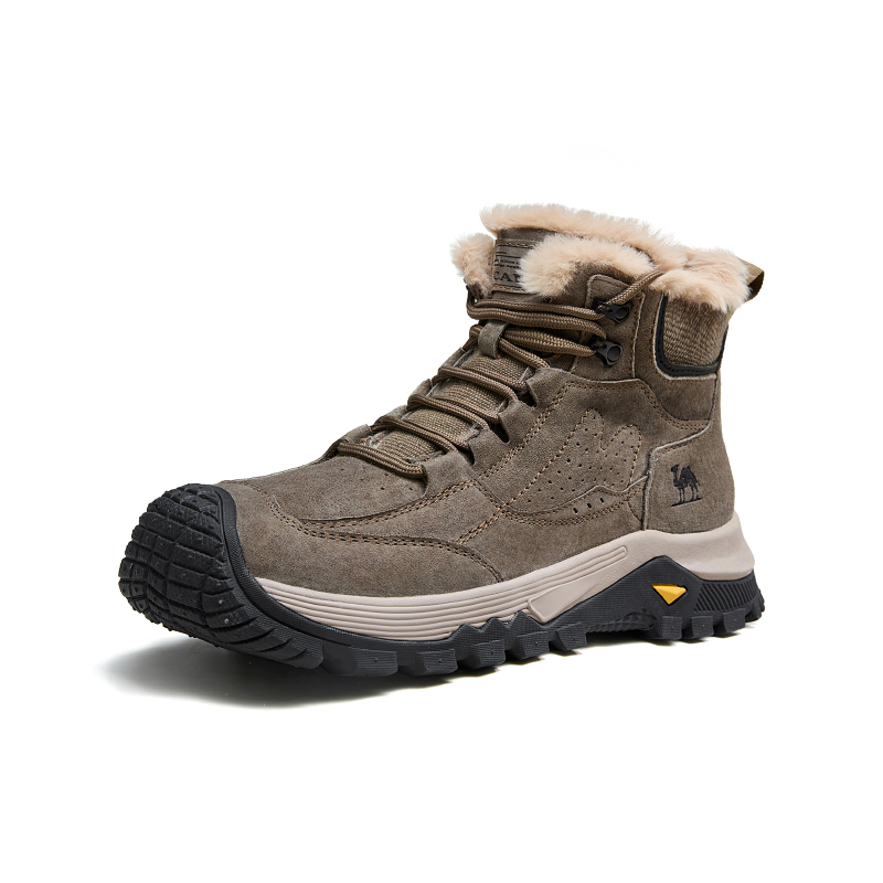 

Теплые нескользящие короткие уличные ботинки 4 см, мужские CAMEL, Khaki