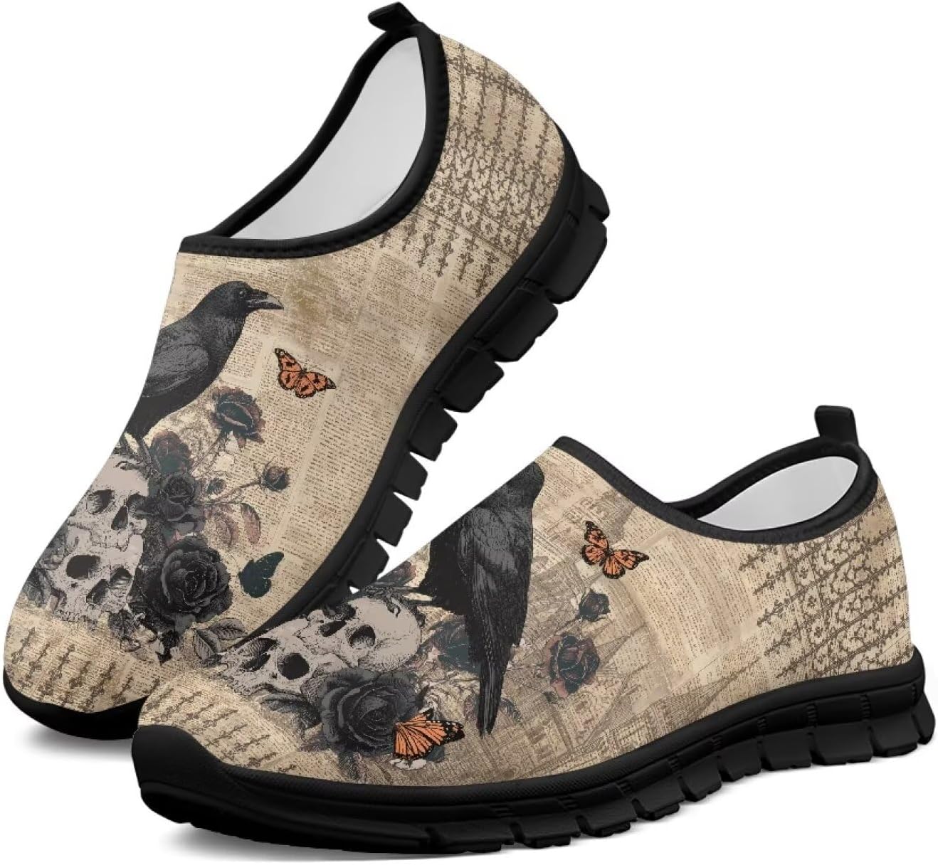 

Женские теннисные кроссовки Удобные противоскользящие спортивные для ходьбы, занятий в тренажерном зале, бега, повседневные модные кроссовки Chririnla, Gothic Crow