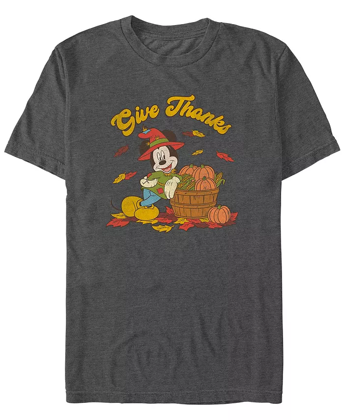 

Мужская футболка с коротким рукавом Mickey Classic Thankful Mouse Fifth Sun, серый