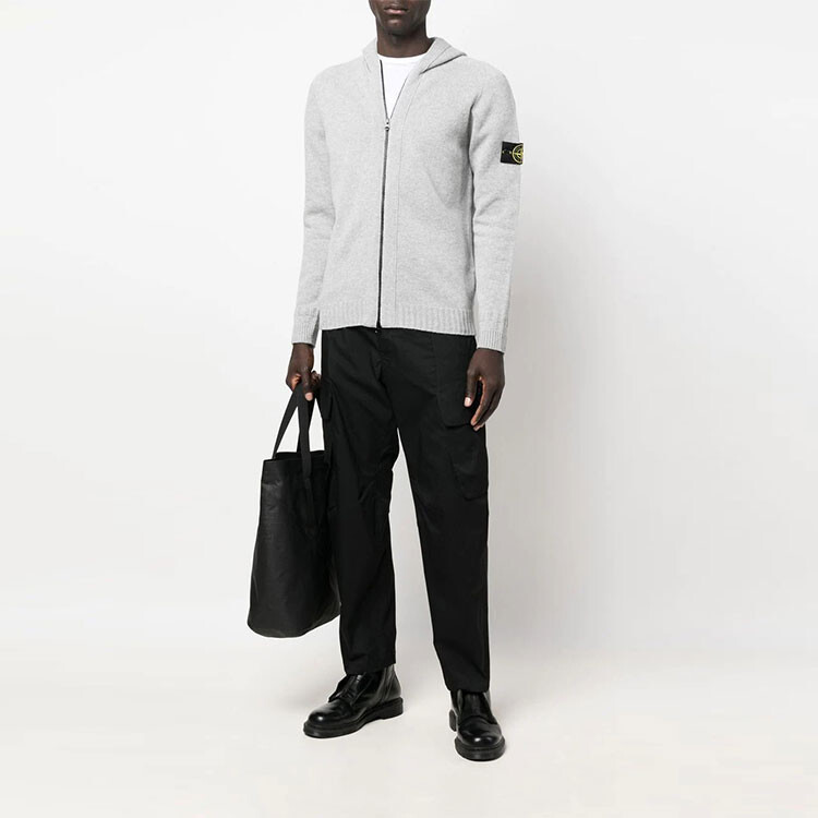Штаны спортивные Stone Island Men на пуговице, черный — фото 2