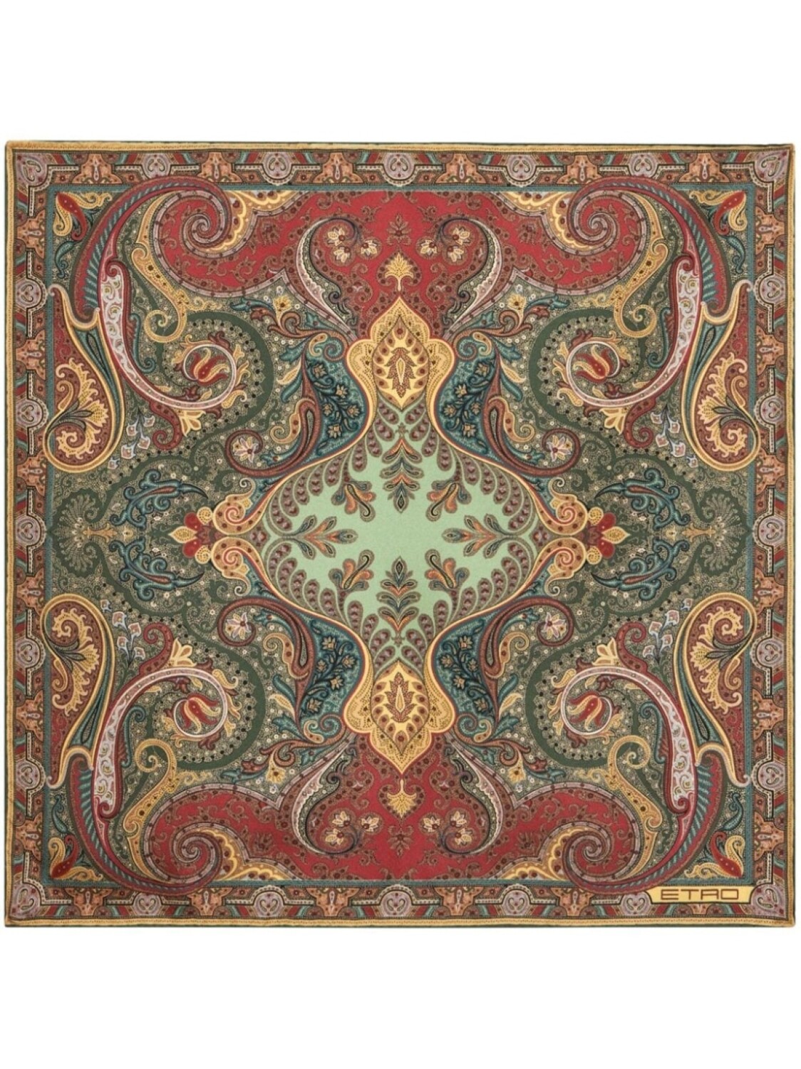

ETRO шелковый платок-паше с абстрактным принтом, красный