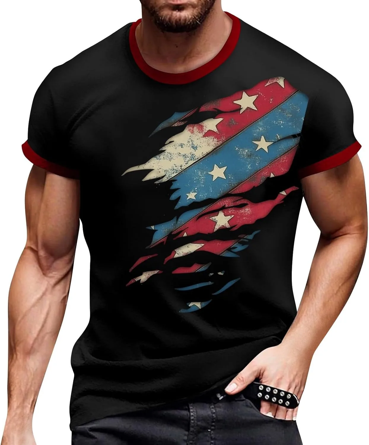 

Футболка RTRDE мужская USA с принтом, S-2XL