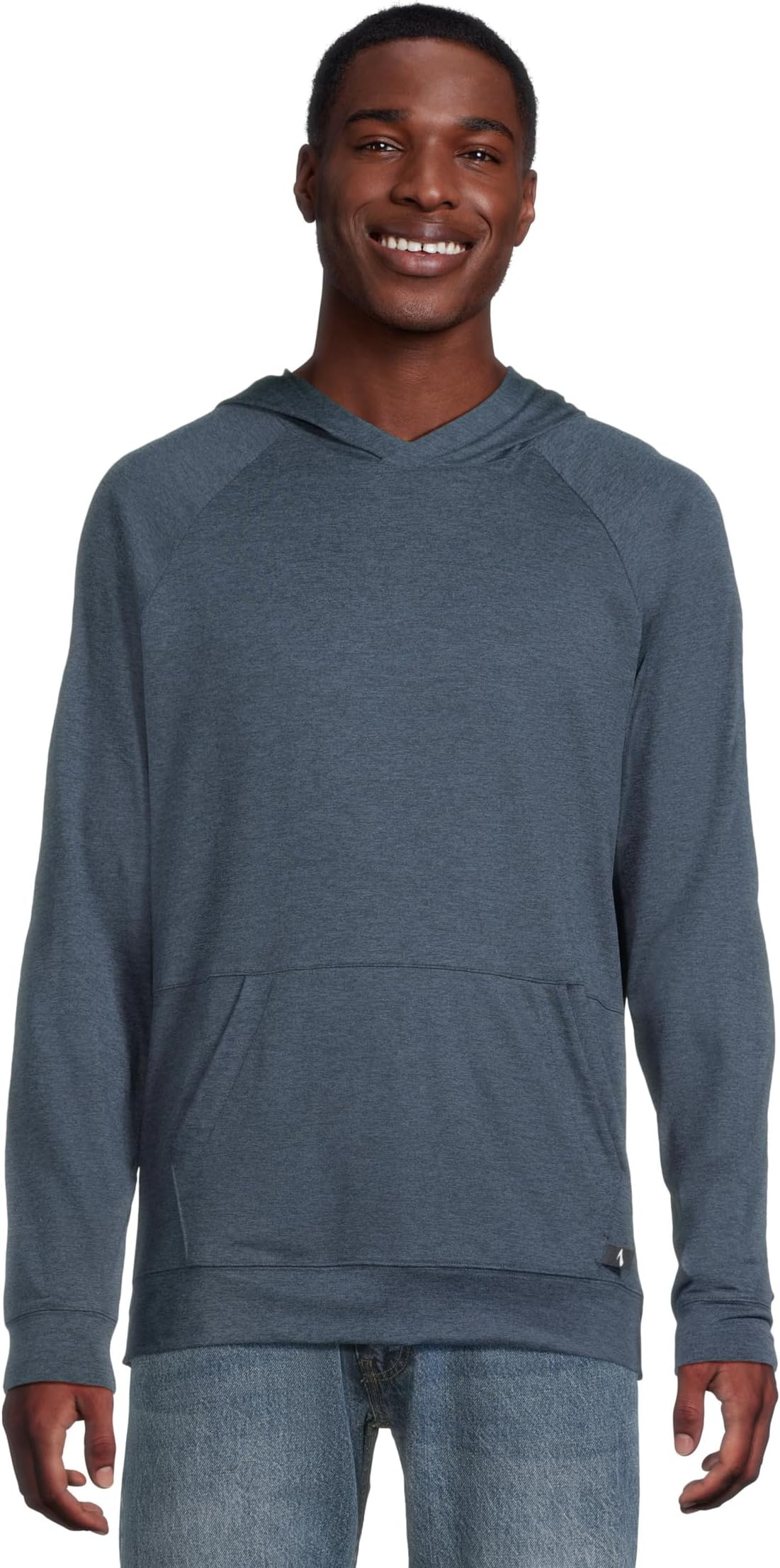 

Толстовка Brooks Luxe Hoodie, цвет Heather Blue Slate