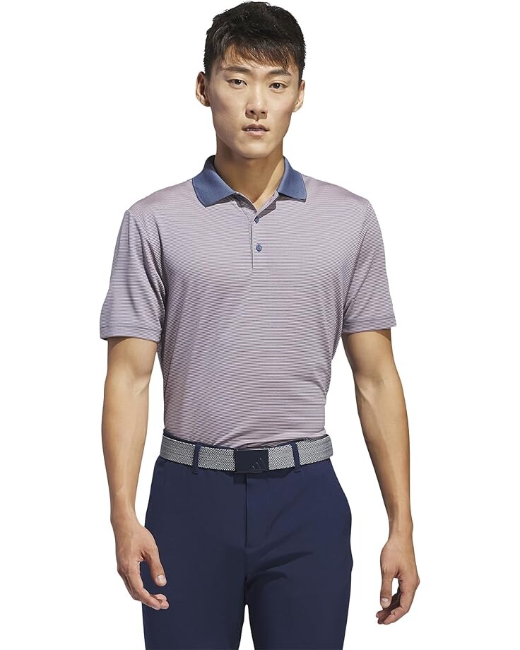 

Поло adidas Golf Ottoman Short Sleeve Polo, цвет Preloved Ink/Preloved Fig