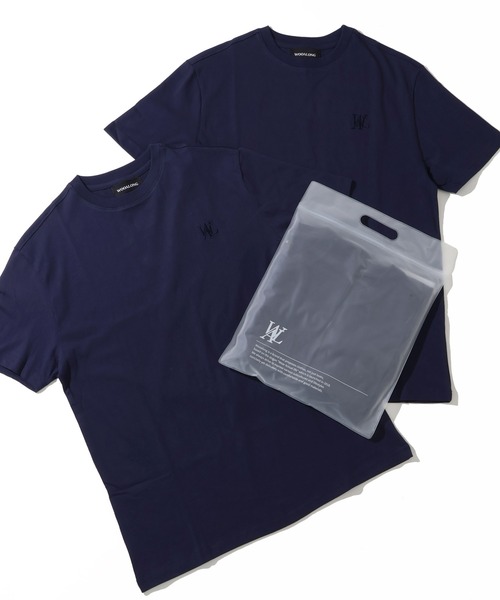 

Футболка, приталенная, бренд WOOALONG, темно-синий