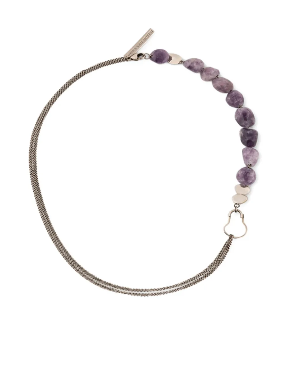 

Цепочный браслет с камнями DRIES VAN NOTEN, серебряный