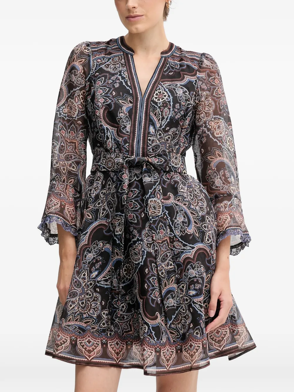 

Мини-платье Artemis с V-образным вырезом Hale Bob, черный