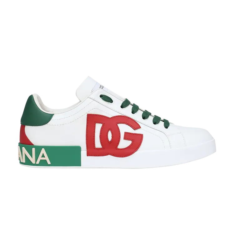 

Кроссовки Dolce & Gabbana Portofino 'Emerald Red', белый
