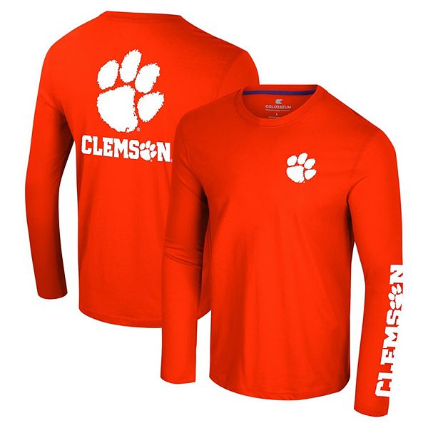 

Мужская футболка с длинным рукавом orange clemson tigers logo lockup 3-hit active blend Colosseum