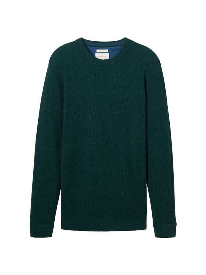

Пуловер Tom Tailor, цвет dark tree green melange
