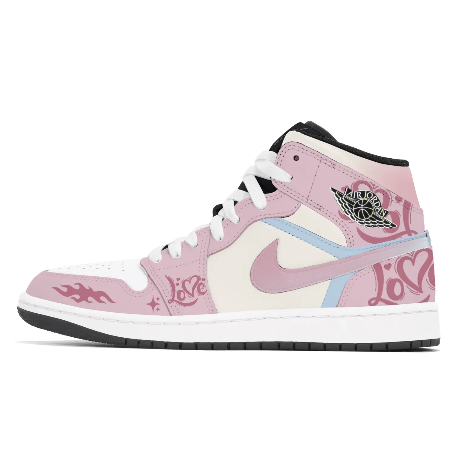

Jordan Air 1 устойчивые к истиранию нескользящие кроссовки Mid Top Vintage для мужчин Pink