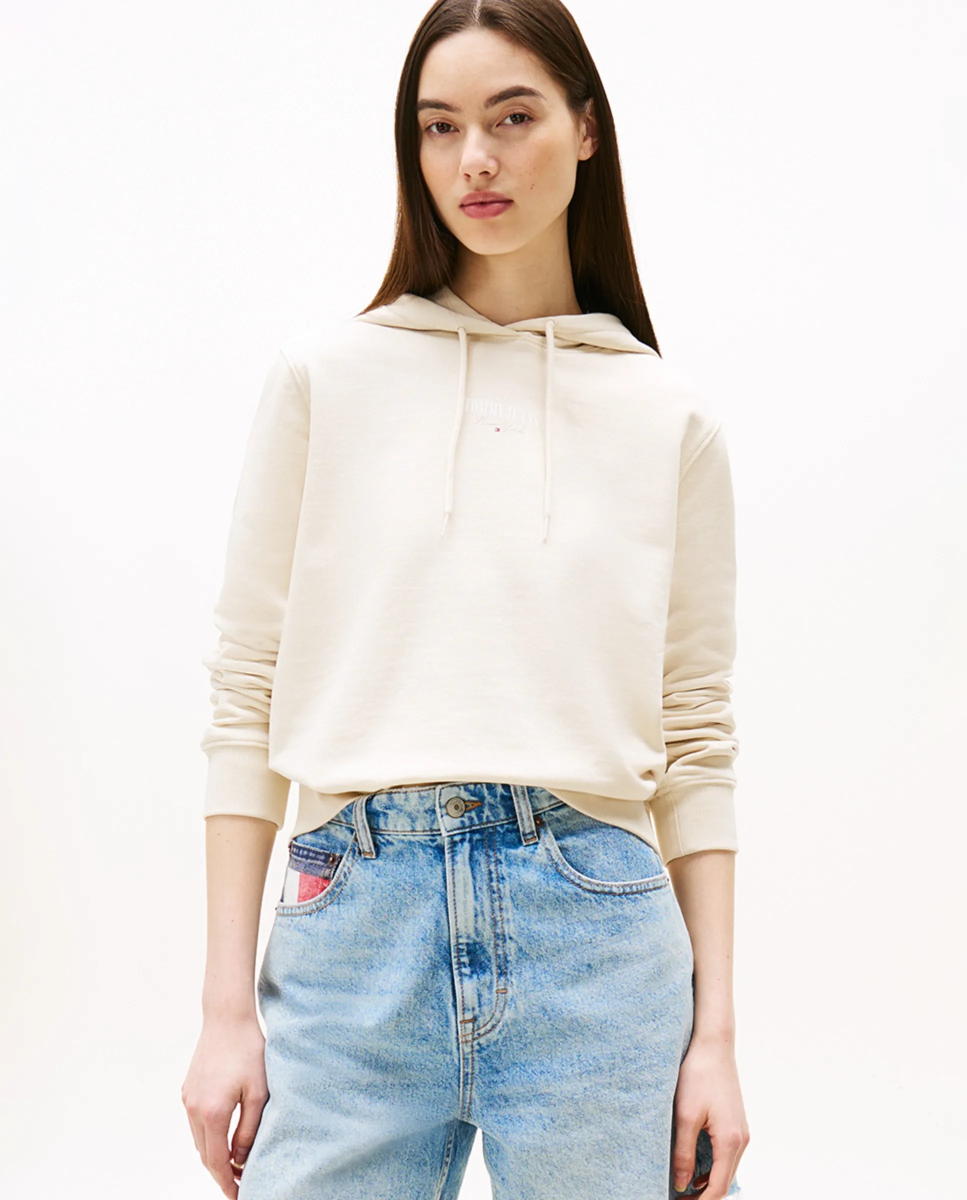 

Женское худи обычного кроя Tommy Jeans, коричневый