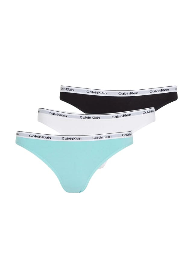 

Трусы комплект из 3 пар с логотипом на поясе Calvin Klein, мультиколор
