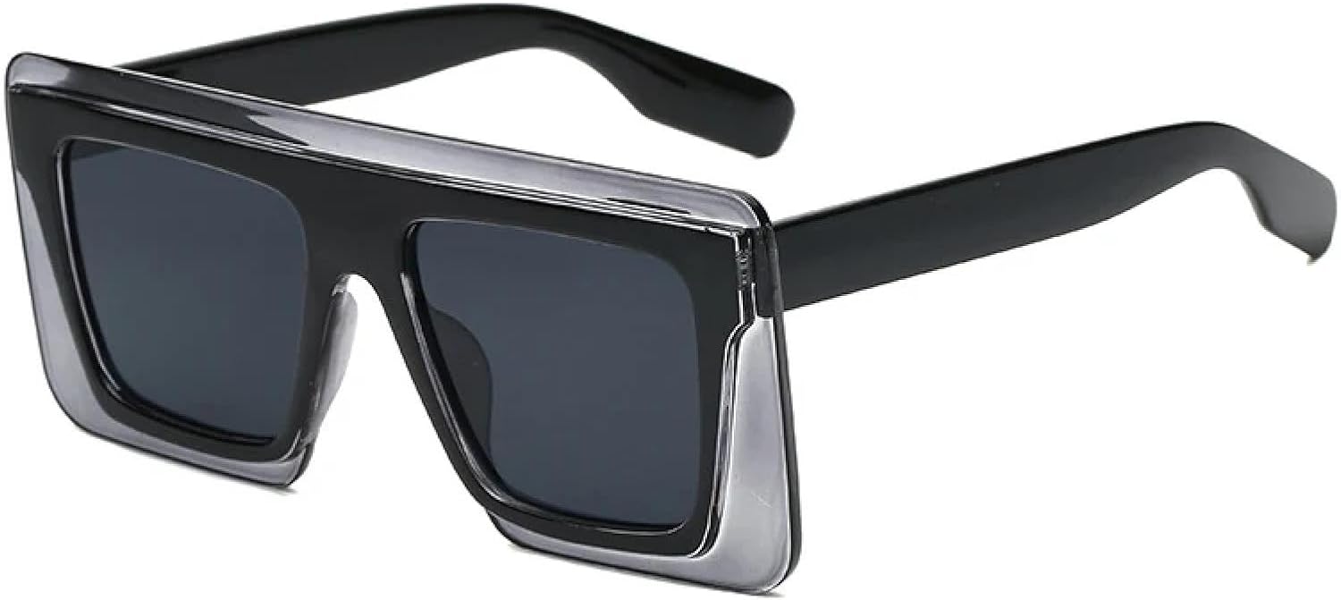 

Роскошные солнцезащитные очки в крупной оправе, цельные, для мужчин и женщин, для активного отдыха на природе, летнего отдыха, путешествий, вождения, защита от УФ-излучения UV400 TKKTLLT, Black Gray