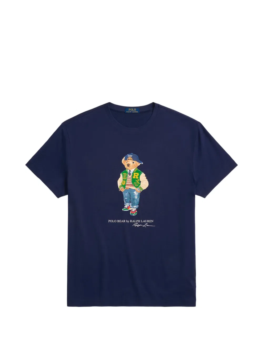 Футболка с графическим принтом в виде медведя поло Polo Ralph Lauren, синий