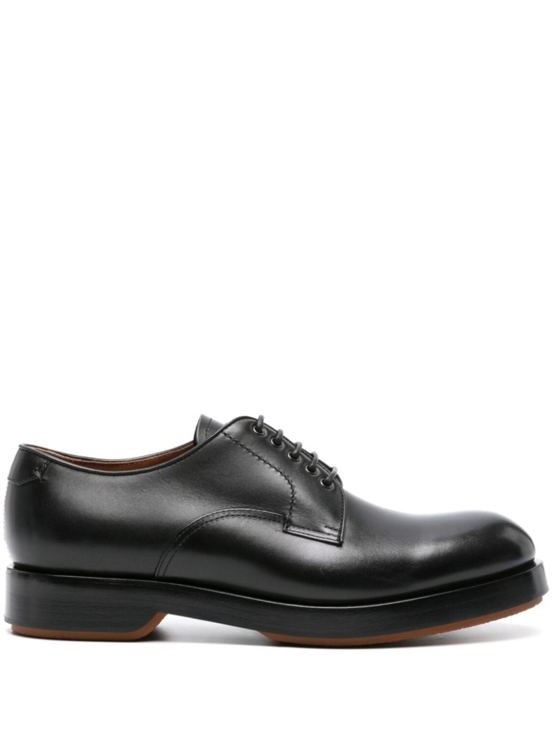 

Zegna лакированные дерби на шнуровке, черный