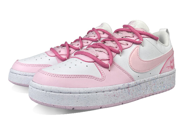 

Кроссовки Nike Court Borough Skateboard Shoes Women's Low-Top Pink, Белый, Кроссовки Nike Court Borough Skateboard Shoes Women's Low-Top Pink