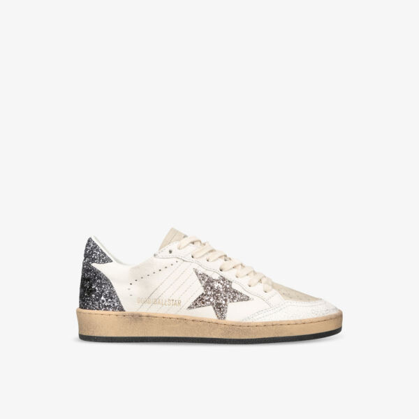 Женские низкие кеды ballstar 11701 из потертой кожи Golden Goose, белый