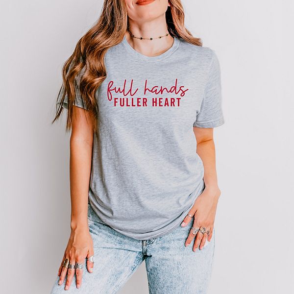 

Футболка с коротким рукавом Full hands fuller heart Simply Sage Market, Heather Grey