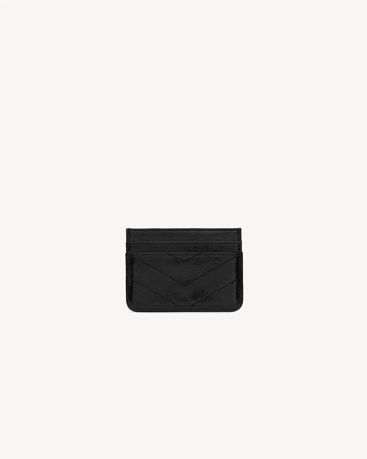 Визитница NIKI из винтажной кожи SAINT LAURENT, черный — фото 2