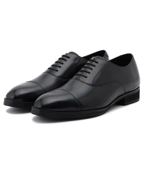 Мужские стрэйт-тип ботинки для бизнеса из козьей кожи Mackey Vibram темно-коричневые — фото 2