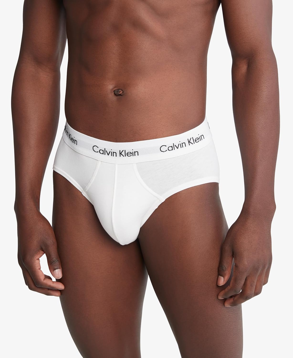 Комплект из 3 мужских трусов-брифов Calvin Klein из хлопка и эластичного материала, 3 White — фото 4