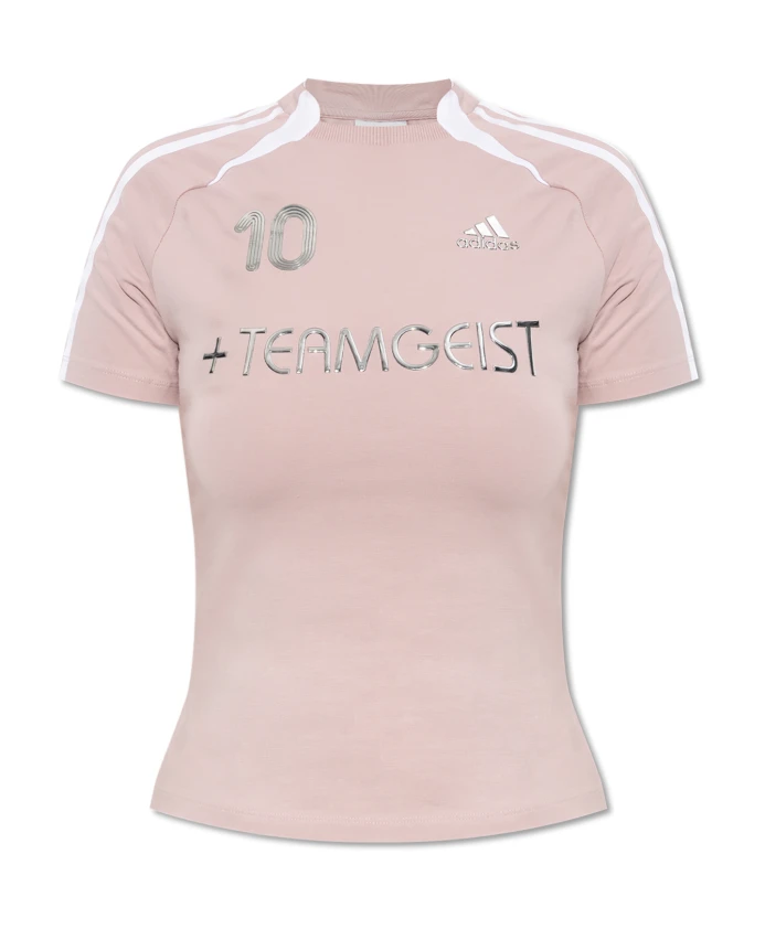 

Футболка с напечатанным логотипом Adidas Originals, розовый