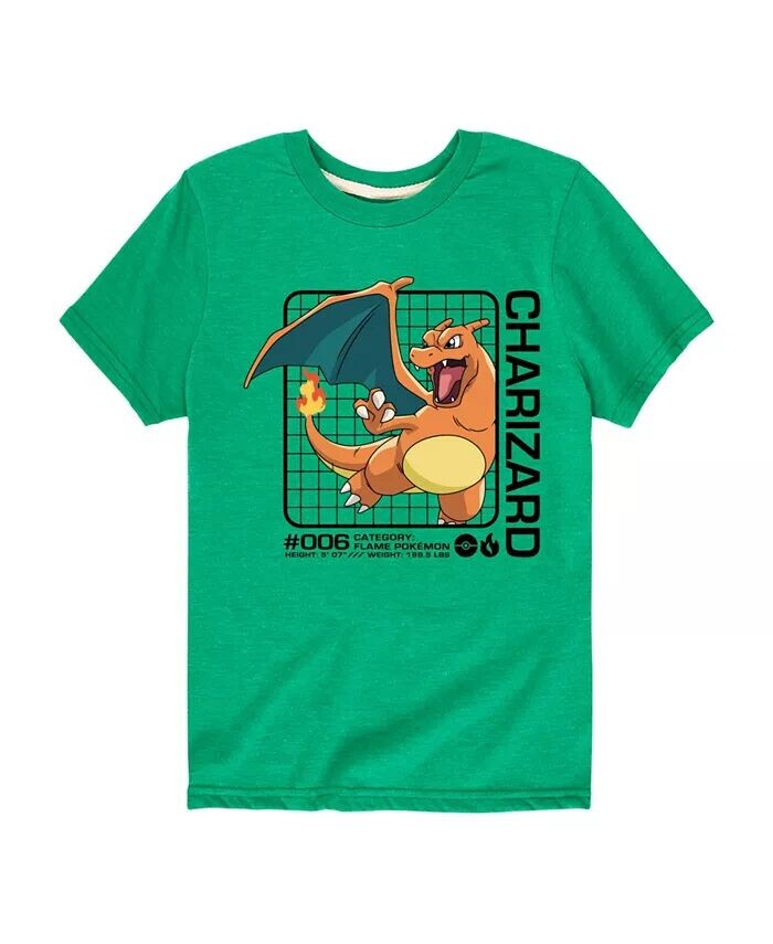 

Футболка Big Boys с рисунком Pokemon Charizard Hybrid, зеленый