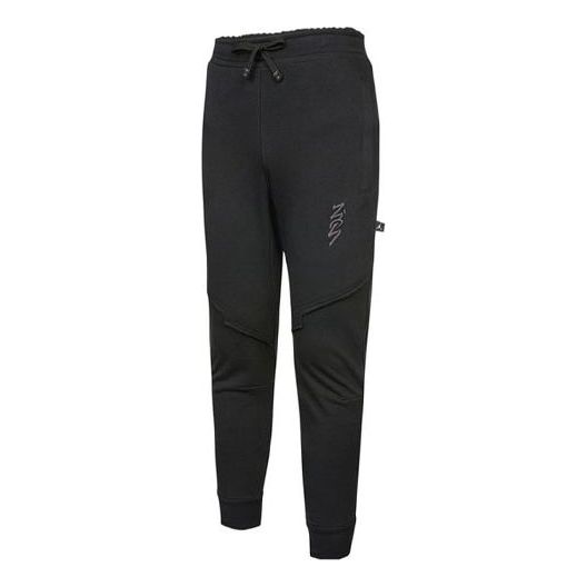 

Спортивные штаны Air Jordan Zion Performance Alphabet Embroidered Solid Color Bundle Feet Sports Pants Black, черный