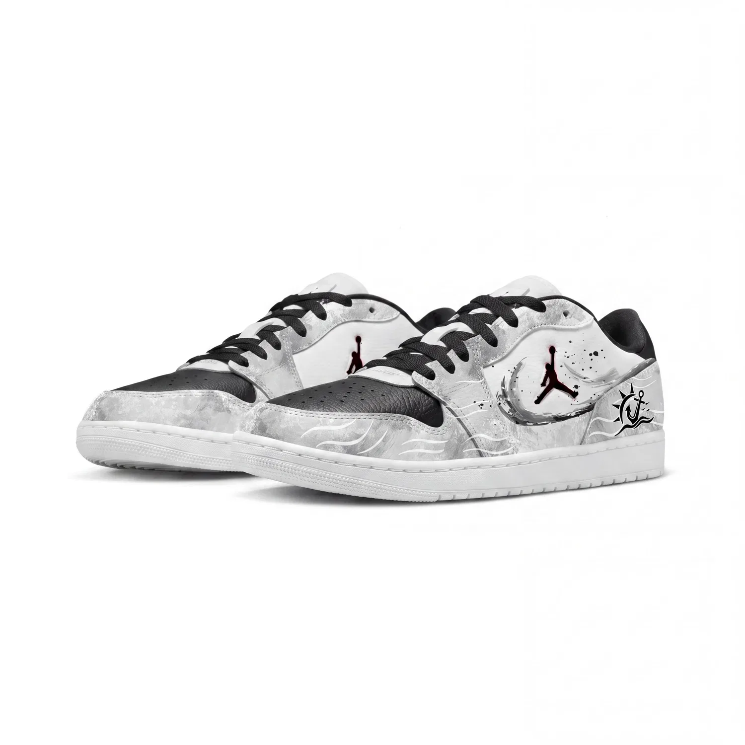 Кроссовки баскетбольные низкие Jordan COURT CONNECT Black White Gray — фото 4