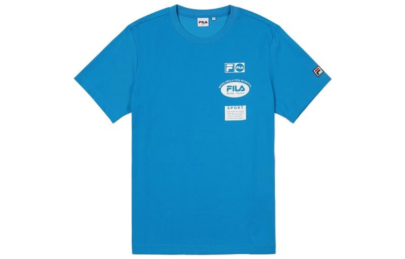 

Футболка унисекс синяя Fila, синий