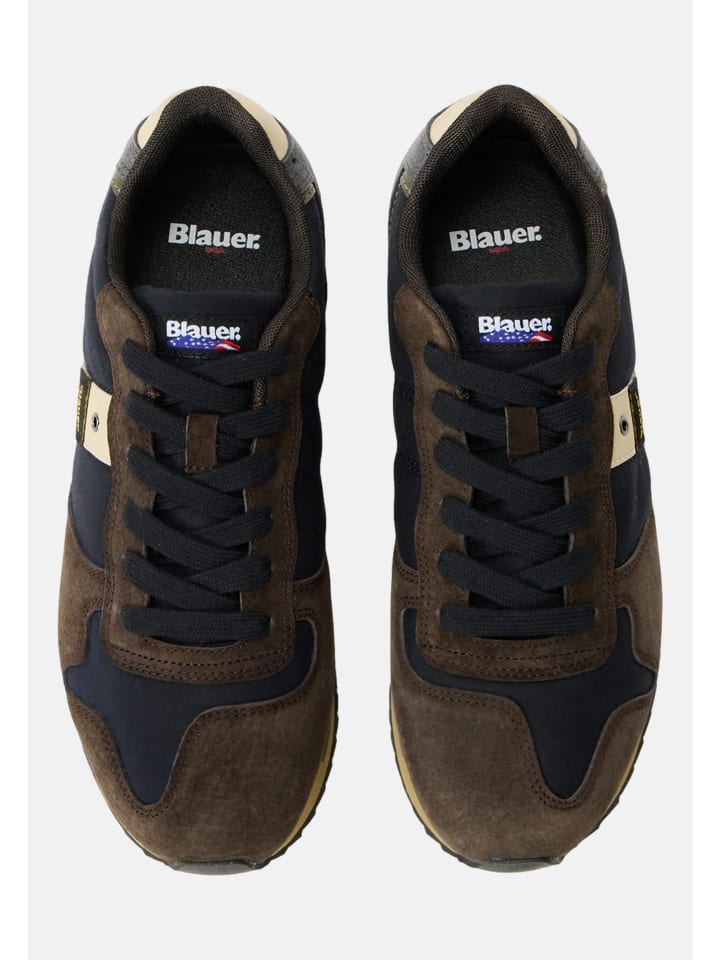 BLAUER USA Кроссовки 'QUEENS 01' темно-синего цвета — фото 3