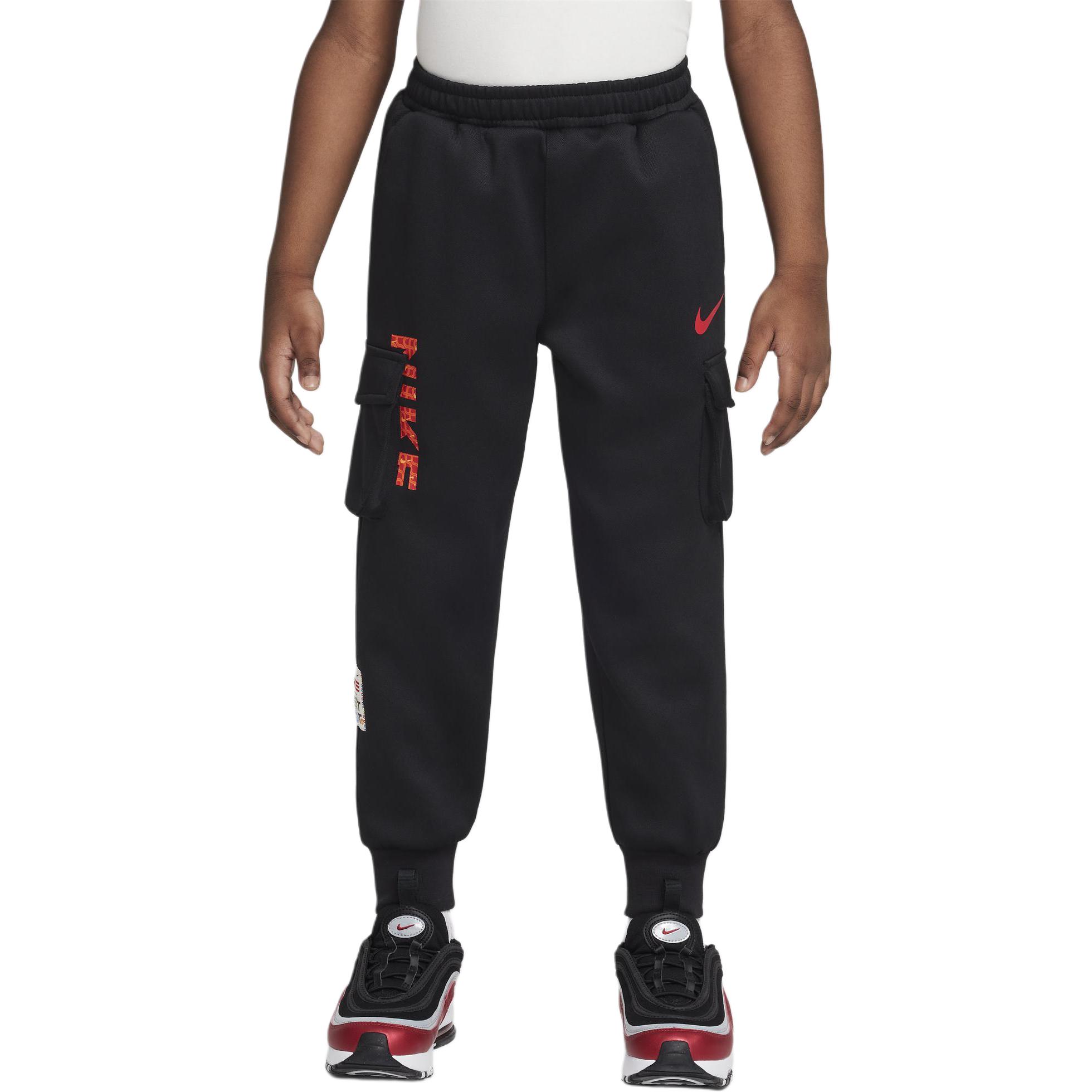 Nike Детские вязаные спортивные штаны для детей 3-7 лет black — фото 3