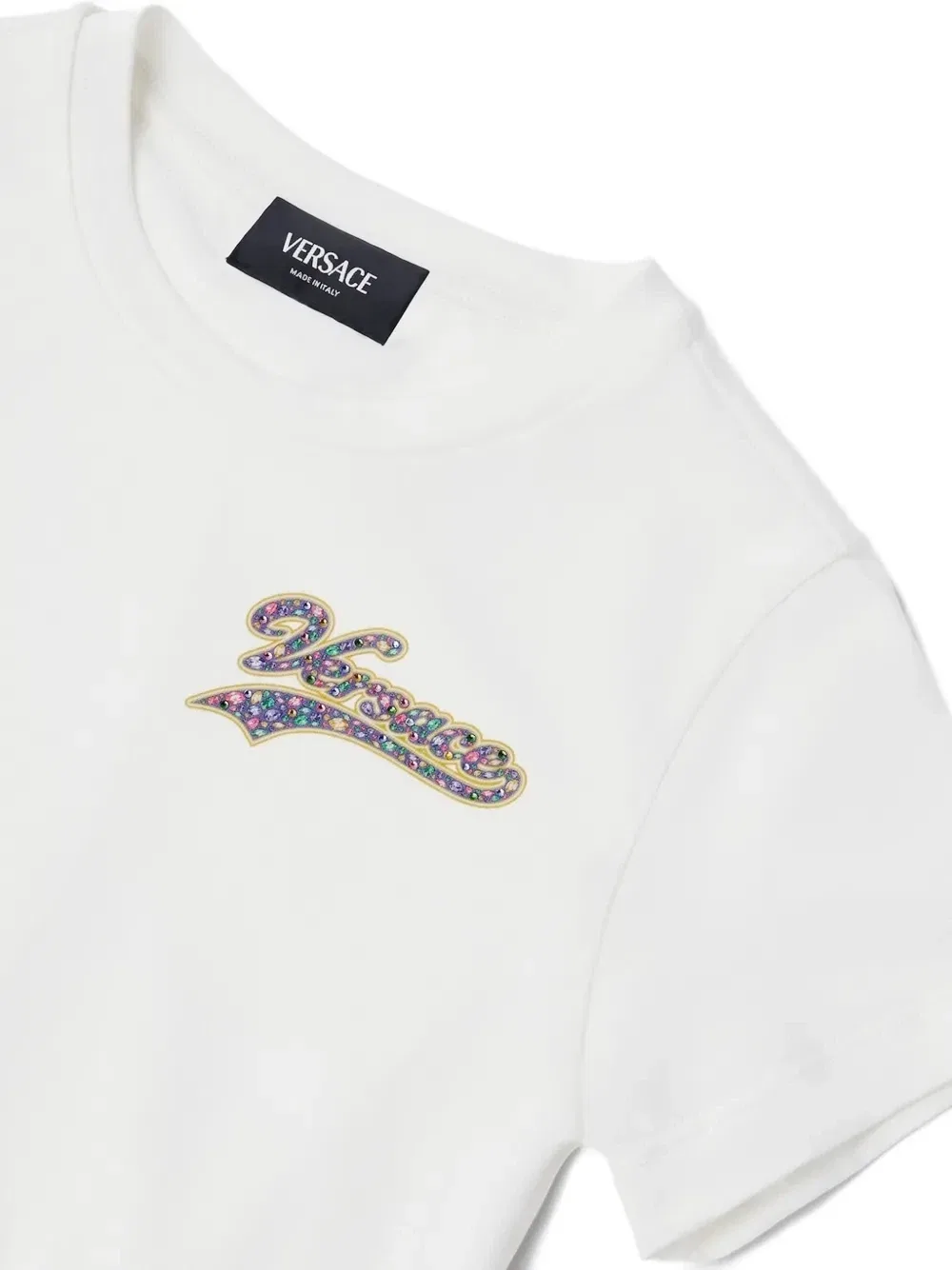 Платье с короткими рукавами Versace Kids, белый — фото 3
