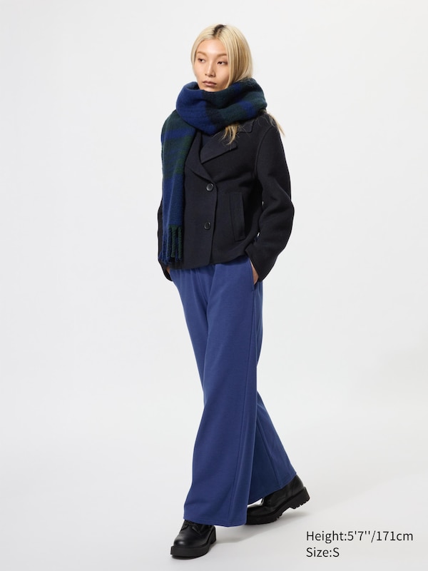 

Теплые прямые флисовые брюки Uniqlo, 66 blue