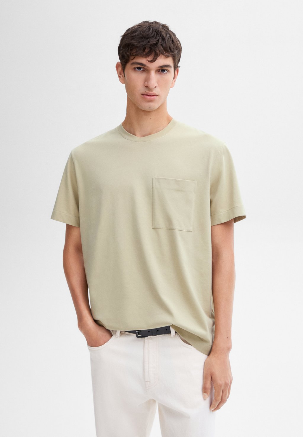 

Базовая футболка SHORT SLEEVE Massimo Dutti, зеленый